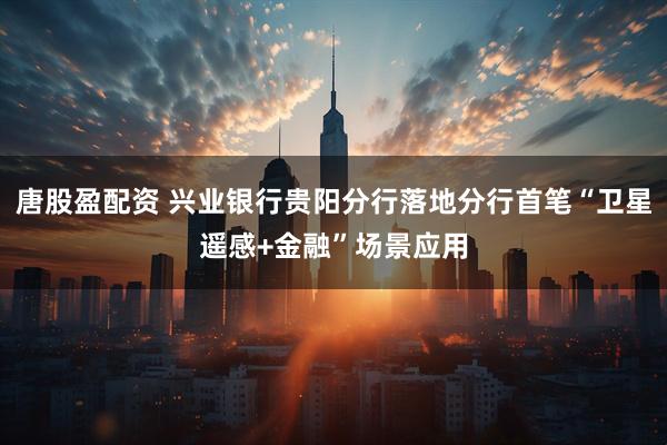 唐股盈配资 兴业银行贵阳分行落地分行首笔“卫星遥感+金融”场景应用