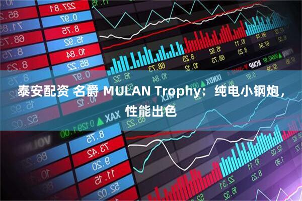 泰安配资 名爵 MULAN Trophy：纯电小钢炮，性能出色